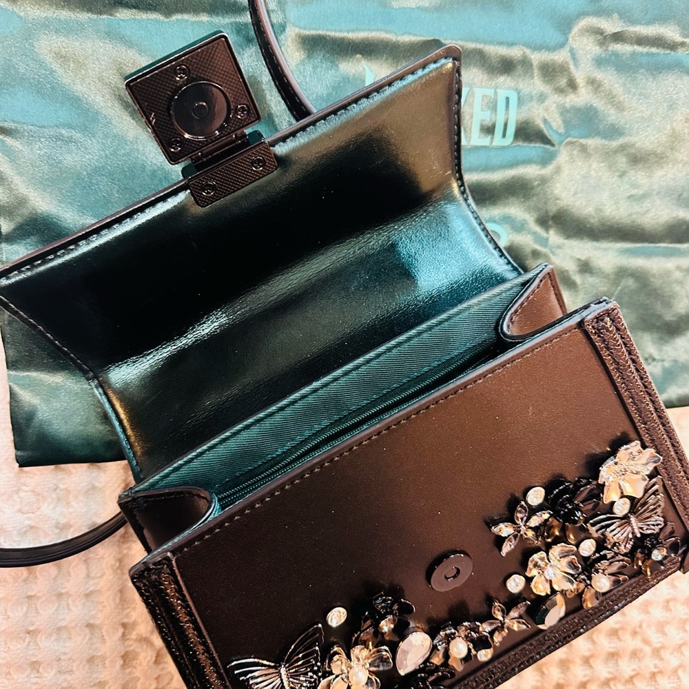 Aldo d Wicked Black Embellished Mini Top-Handle Bag - Picture 6 of 10